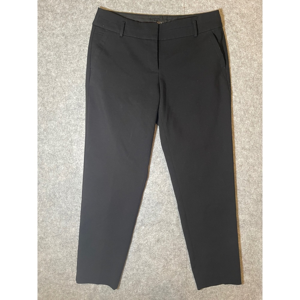 Ann Taylor LOFT Julie Fit Black Straight Leg Trousers Dress Pants Womens 6